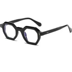 GENERICO - Montura De Gafas Redondas Para Lentes Estilo Octagonal