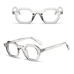 GENERICO - Montura De Gafas Redondas Para Lentes Estilo Octagonal
