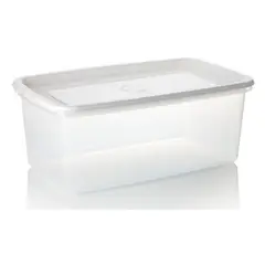 ESTRA - Recipiente Plastico Rectangular 4L Blanco