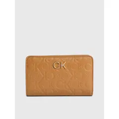 CALVIN KLEIN - Billetera Pequeña Con Compartimento Para Billetes Y Monedero Rfid Mujer Café