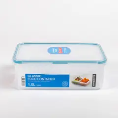 LOCK AND LOCK - Recipiente Plastico Rectangular Con Division Classic 1L transparente