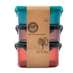 LOCK AND LOCK - Set X 3 Recipientes Rectangulares Eco