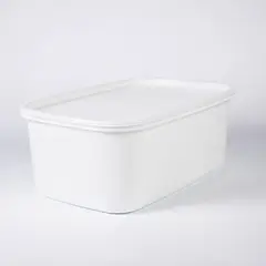 ESTRA - Recipiente Plastico Rectangular para congelacion 8L blanco