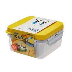 LOCK AND LOCK - Recipiente Hermetico Para Llevar 2 En 1 - 1.2L Amarillo