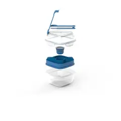 LOCK AND LOCK - Recipiente Para Ensalada 3 En 1 - 950 Ml Azul