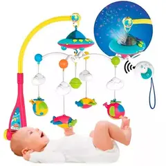 ONE PIXEL - Movil Musical Cuna Bebe Con Proyector Y Control Remoto