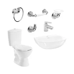 CORONA - Combo manantial pro redondo botón sin pedestal blanco