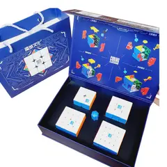 MOYU - Pack Cubos Rubik 2x2 3x3 4x4 5x5 Meilong Magnéticos