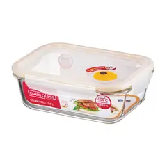 LOCK AND LOCK - Recipente En Vidrio Y Valvula Rectangular 14L