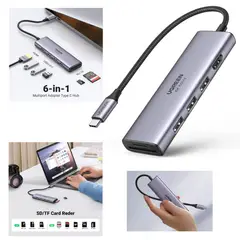 UGREEN - Hub adaptador multipuerto USB C 6 en 1 -