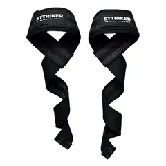 GENERICO - Kit X2 Straps Levantamiento Pesas Correas Gimnasio NEGRO