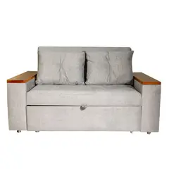 DORMILANDIA - Sofá Cama Gris Inglés 3 Posiciones + 2 Cojines