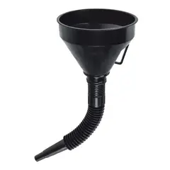 GENERICO - Embudo Plástico 500ml Cuello Flexible con Filtro Ferreco Basics