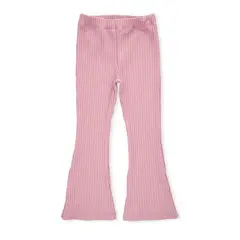 BABY PLANET - Pantalón Rosado Claro Fondo Entero Con Bota Ancha Y Pretina Resortada Para Bebé Niña
