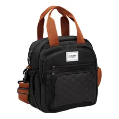 BUFFER FLASK - Lonchera Morral Termica Buffer Multiples Compartimientos - Negro
