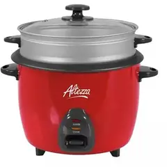 ALTEZZA - Olla Arrocera con Vaporera de 1,8 L Rojo