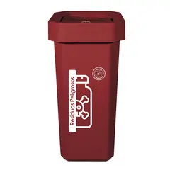 ESTRA - Caneca-Papelera Ecobins Vaiven 26L Rojo-Residuos Peligrosos