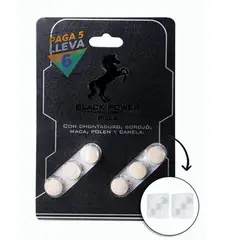 BLACK POWER - Vigorizante Natural Pills x5 + 1 Gratis