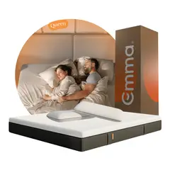 EMMA - Colchón Premium Queen + 2 almohadas con control de temperatura.