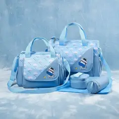 IKSA - Juego De Pañalera de Cebra Con 5 Bolsos Multifuncionales