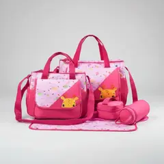 IKSA - Juego De Pañalera de Cebra Con 5 Bolsos Multifuncionales