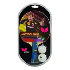 GENERICO - Raqueta Timo Boll 3000 Ping Pong 2 Pimpones Butterfly Origin