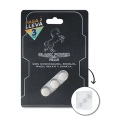 BLACK POWER - Vigorizante Natural Pills x2 + 1 Gratis