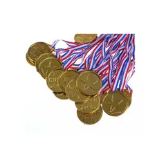 GENERICO - 10 Medallas Doradas Ganador Fiesta Deporte Premio Piñata 1a