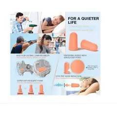 GENERICO - 6 Pares Protectores Auditivos 3m Tapa Oidos 32db Dormir Leer