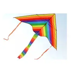 GENERICO - Cometa Papagayo Multicolor Arco Iris Cola Cuerda Gratis