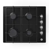 GENERAL ELECTRIC - Cubierta de Empotre a Gas 60 cm Vidrio Negro GE Appliances CGG6020V1