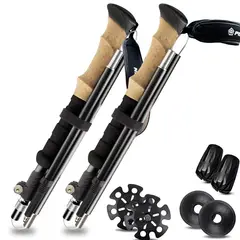 FITNICS - Baston Trekking Senderismo X2 Pentagon Aluminio + Accesorios