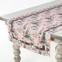 GARDENIA HOME DECOR - Camino de mesa África rosa 6 puestos (.60x2.20)