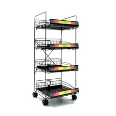 GENERICO - Organizador Cuatro Puestos Con Ruedas Multiusos