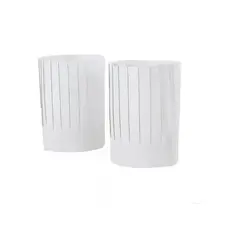 GENERICO - 2x Gorro Cocina Cocinero Chef Desechable Niños Pizza Blanco