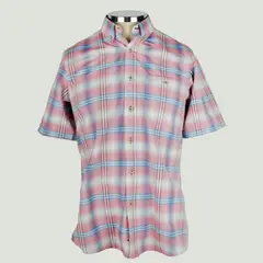 L Y H - Camisa Para Hombre Manga Corta Rojo Marca L&H