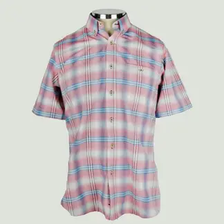 L Y H - Camisa Para Hombre Manga Corta Rojo Marca L&H