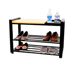 GENERICO - Mueble Zapatero 3 Niveles Madera