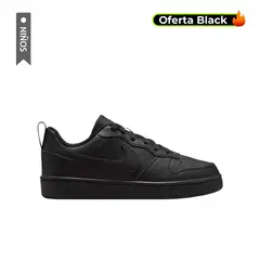 NIKE - Tenis Court Borough Low Recraft Niños-Negro