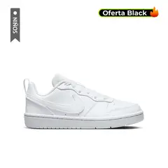 NIKE - Tenis Court Borough Low Recraft Niños-Blanco