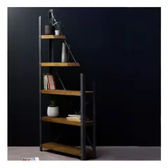 22 GRADOS DECORACION - Biblioteca Estanteria Ana 120X120cm en Roble y Metal