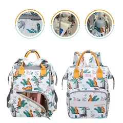 LANZURY IMPORTACIONES - Pañalera Multifuncional Para Bebés estampada-JIRAFA-