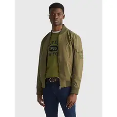 TOMMY HILFIGER - Chaqueta Bomber Ligera Hombre Verde