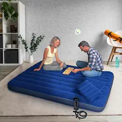 COMPRALOENCASA COM - Colchón Inflable + Almohadas + Inflador Sencillo Camping Cama 64765