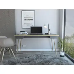 RTA MUEBLES - Escritorio 150 newport duna+plomo 73.5x150x60 RTA