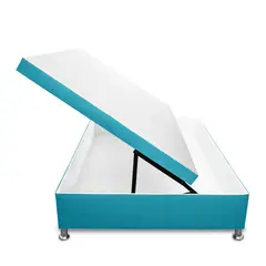 MAGIC CLASS - CAMA BAÚL APERTURA HORIZONTAL 140x190 ECOCUERO AZUL