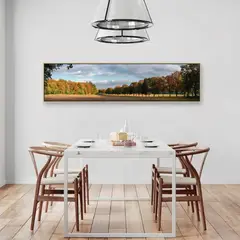 HOMUS - CUADRO PANORAMICO 1 - 140 X 35 - MARCO DORADO