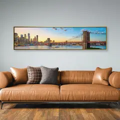 HOMUS - CUADRO PANORAMICO 2 - 140 X 35 - MARCO DORADO