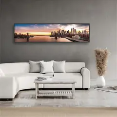 HOMUS - CUADRO PANORAMICO 6 - 140 X 35 - MARCO NEGRO