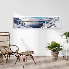 HOMUS - CUADRO PANORAMICO 7 - 140 X 35 - MARCO BLANCO